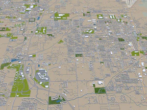 rogers city arkansas usa 30km 3D Model