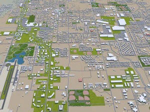 rogers city arkansas usa 30km 3D Model