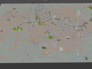 rogers city arkansas usa 30km 3D Model