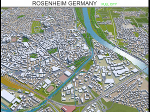rosenheim city germany 20km 3Dモデル