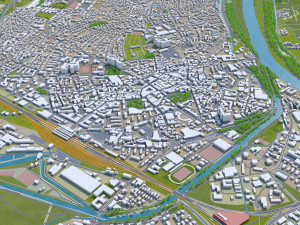 rosenheim city germany 20km 3D Model