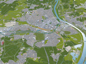 rosenheim city germany 20km 3D Model