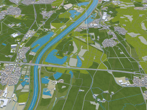 rosenheim city germany 20km 3D Model