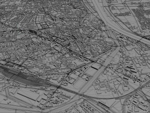 rosenheim city germany 20km 3D Model