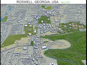roswell city georgia usa 40km 3D Model