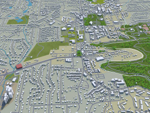roswell city georgia usa 40km Model 3D