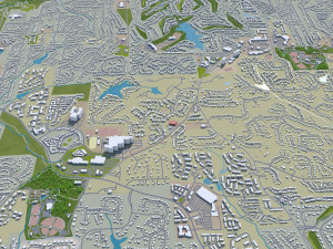 roswell city georgia usa 40km Model 3D