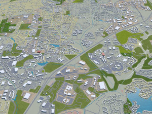 roswell city georgia usa 40km Model 3D