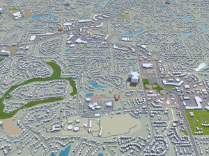 roswell city georgia usa 40km Model 3D
