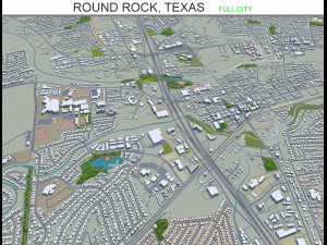 round rock city texas 30km 3D Model