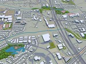 round rock city texas 30km 3D Model