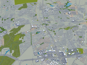round rock city texas 30km 3D Model
