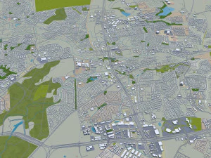 round rock city texas 30km 3D Model