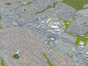 round rock city texas 30km 3D Model
