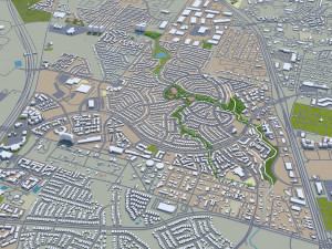round rock city texas 30km 3D Model