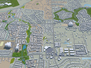 round rock city texas 30km 3D Model