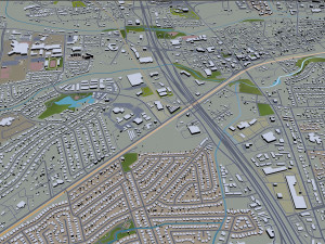 round rock city texas 30km 3D Model