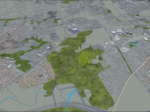 round rock city texas 30km 3D Model