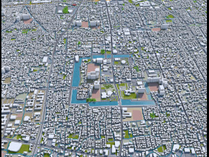 saga city japan 50km 3D Model