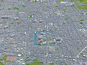 saga city japan 50km 3D Model