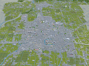 saga city japan 50km 3D Model