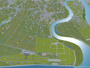 saga city japan 50km 3D Model