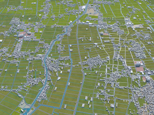 saga city japan 50km 3D Model