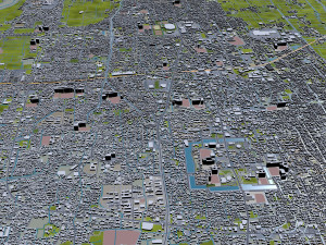 saga city japan 50km 3D Model