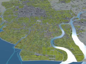 saga city japan 50km 3D Model
