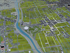 saga city japan 50km 3D Model