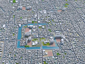 saga city japan 50km 3D Model