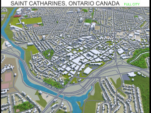 saint catharines city ontario canada 25km 3D Model