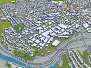 saint catharines city ontario canada 25km 3D Model