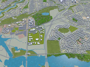 saint catharines city ontario canada 25km 3D Model