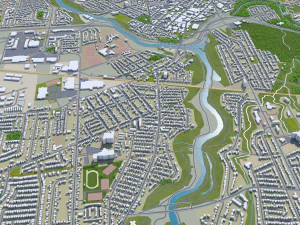saint catharines city ontario canada 25km 3D Model