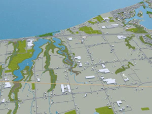 saint catharines city ontario canada 25km 3D Model
