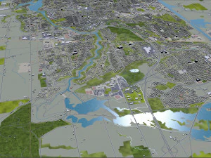 saint catharines city ontario canada 25km 3D Model