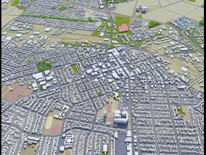 salinas city california usa 20km Model 3D