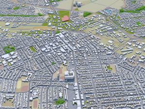 salinas city california usa 20km Model 3D