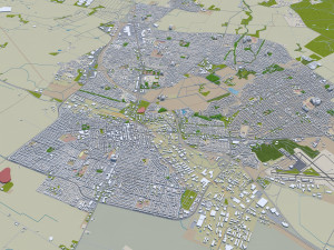 salinas city california usa 20km Model 3D