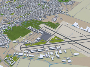 salinas city california usa 20km Model 3D