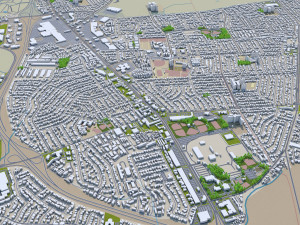 salinas city california usa 20km Model 3D