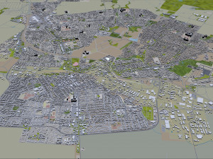 salinas city california usa 20km Model 3D