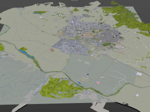 salinas city california usa 20km Model 3D
