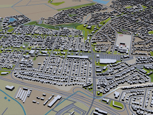 salinas city california usa 20km Model 3D