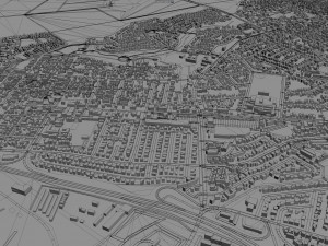 salinas city california usa 20km Model 3D
