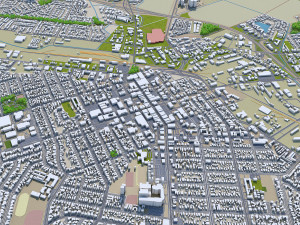 salinas city california usa 20km Model 3D