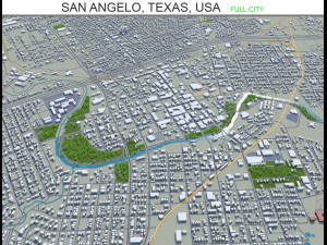 san angelo city texas usa 40km Model 3D