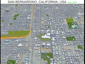 san bernardino city california usa 40km 3D Model
