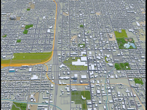 san bernardino city california usa 40km 3D-Modell